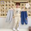 Quần dài thể thao cho bé Magickids thiết kế bo gấu phối viền lưới thoáng khí in hình dễ thương Quần áo trẻ em QD22009