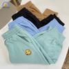 Quần dài cho bé Magickids form rộng dáng jogger thêu mặt cười chất nỉ da cá ấm áp Quần áo trẻ em thu đông QD22014