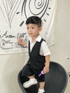 Set bộ gile bé trai Magickids có  áo vest, quần short phong cách Hàn Quốc đi chơi, sự kiện BR22029