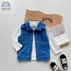 Áo khoác gile jeans bò mềm cho bé trai Magickids Áo khoác mùa đông dày dặn giữ ấm cho bé AO21015 Quần áo trẻ em