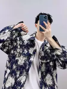 Denim Hoa Trắng Xanh