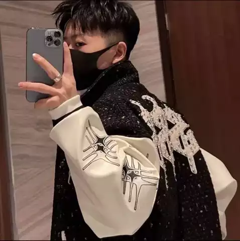 Bomber $$$ mix da đính đá xám