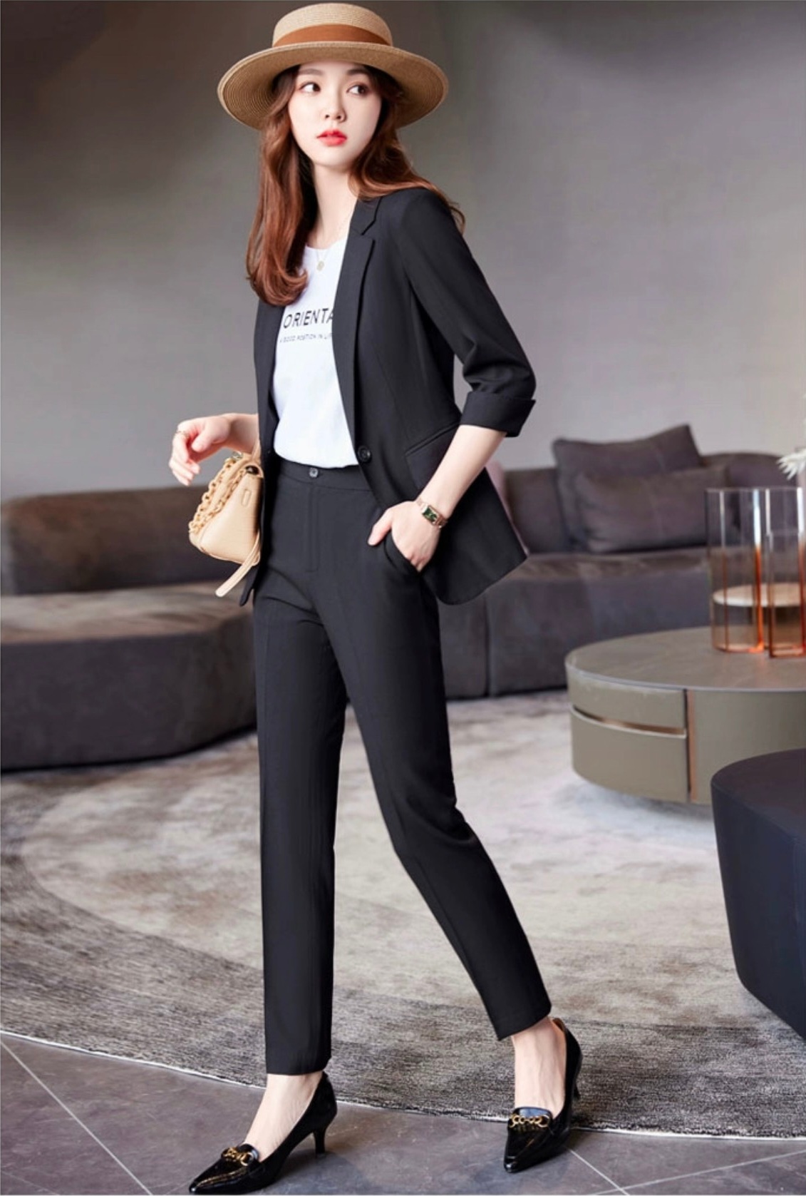 Quần âu ống đứng khóa trước QM22-001