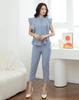 Set bộ áo phối bèo quần lửng