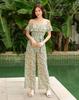 Jumpsuit ống rộng bèo ngực mặc 2 kiểu