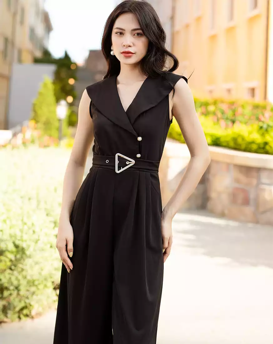 Jumpsuit ống rộng dáng Thanh lịch