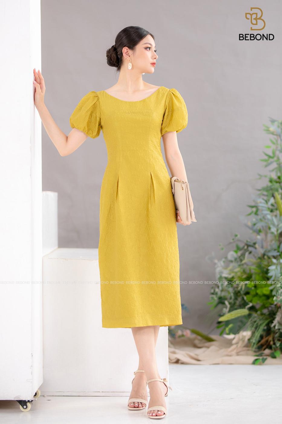Đầm ôm màu xanh cốm non- JENNIFER