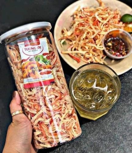 Mực Xé Sợi Hấp Nước Dừa