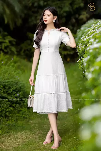 Đầm đũi TRẮNG đuôi cá - Lana Dress