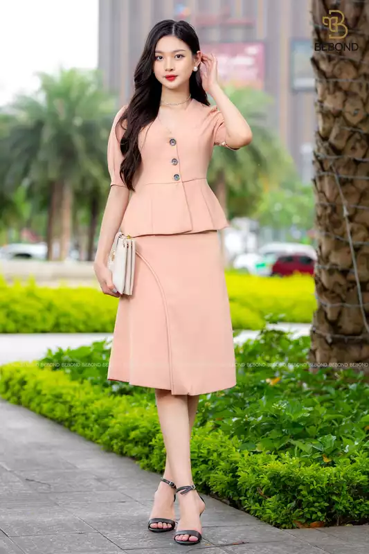 Áo ký giả màu be - Elin Set
