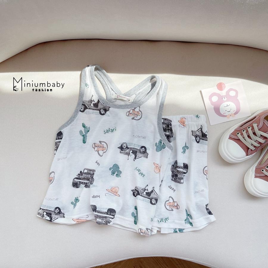 Bộ cotton 2 dây unisex